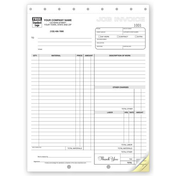 Work Orders, Carbonless, Large Format