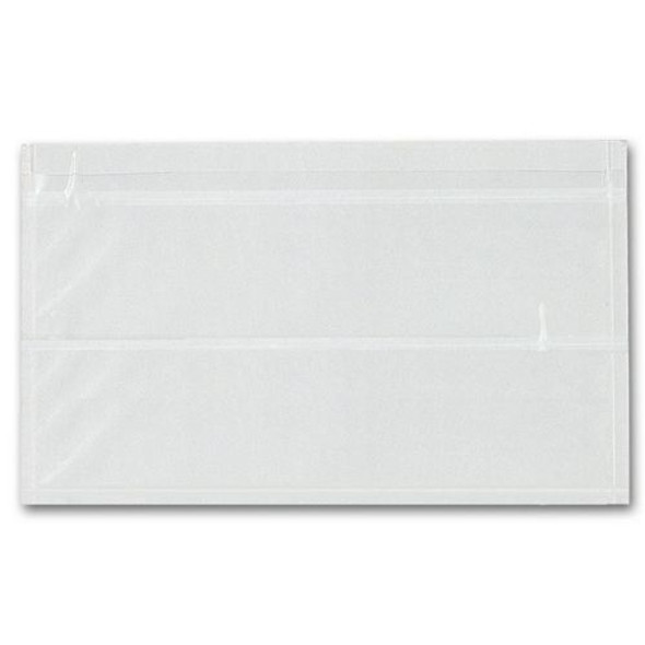 Adhesive Transparent Plastic File Pockets, 9 1/2" x 5 1/4"