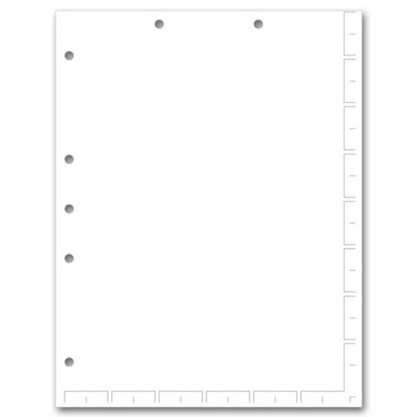 Chart File Divider Sheets, Unruled