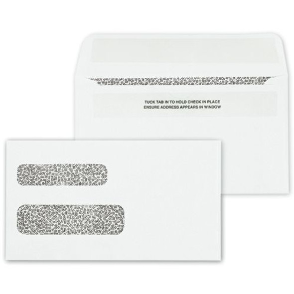 Double Window Envelope Self Seal 6 3/16 x 3 9/16