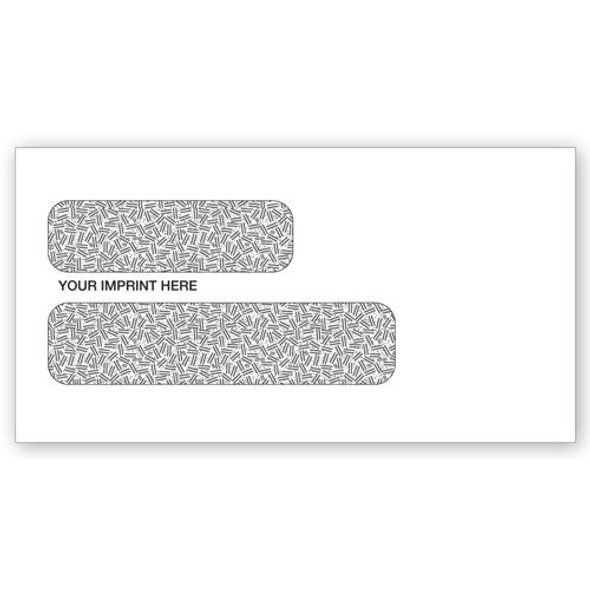 Double Window Envelope - 6 7/8 x 3 5/8 Confidential Envelope