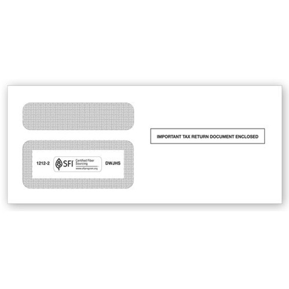 1099 Double-Window Envelope, Self-Seal