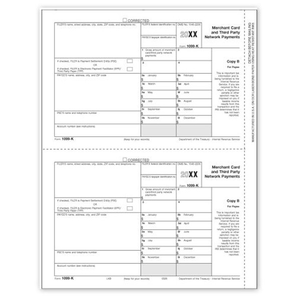 Laser 1099-K, Copy B, Bulk