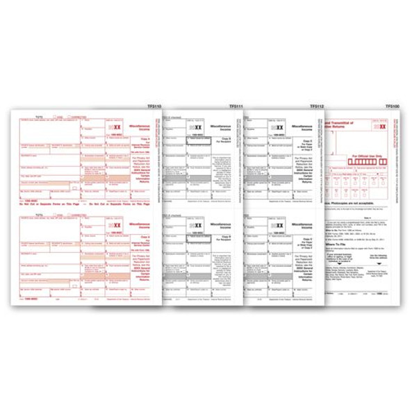 Laser 1099-MISC Income Set, 4-part