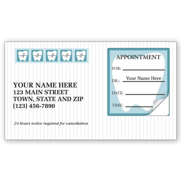 Orthodontic Dental Appointment Cards, Peel and Stick