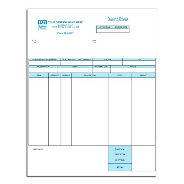 Classic Laser/Inkjet Inventory Invoice