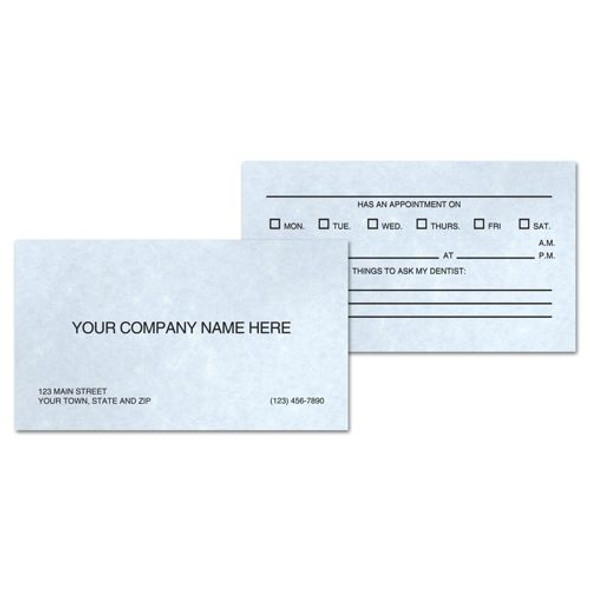 Two Sided Appointment Business Cards, Pastel Vellum Stock