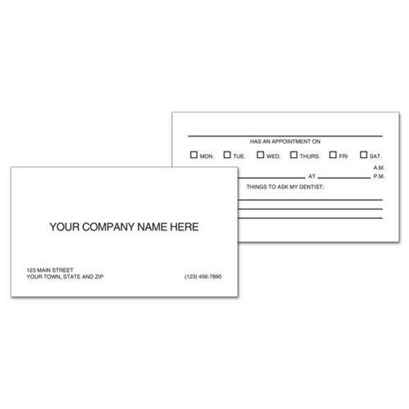 Two Sided Appointment Business Cards, Pastel Velum Stock