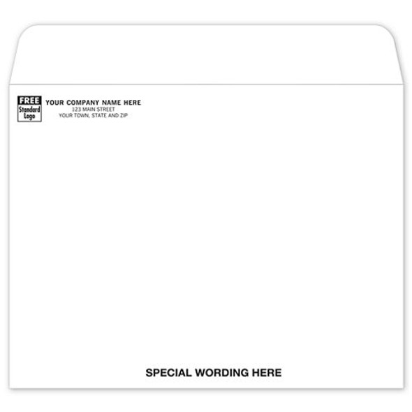 White Open Top Mailing Envelope