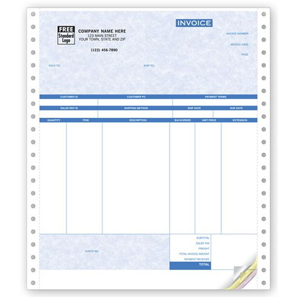 Product Invoices, Continuous, Parchment