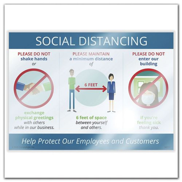 Social Distancing Window Cling