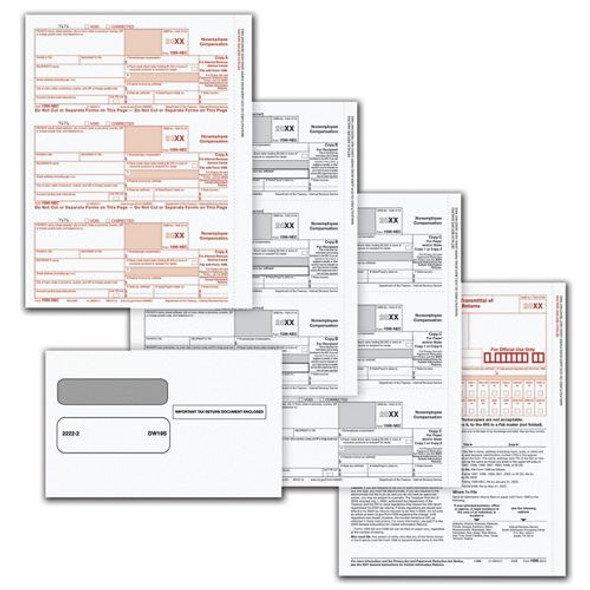 1099NEC Laser Packaged Set 4part with Envelope (50 Employees