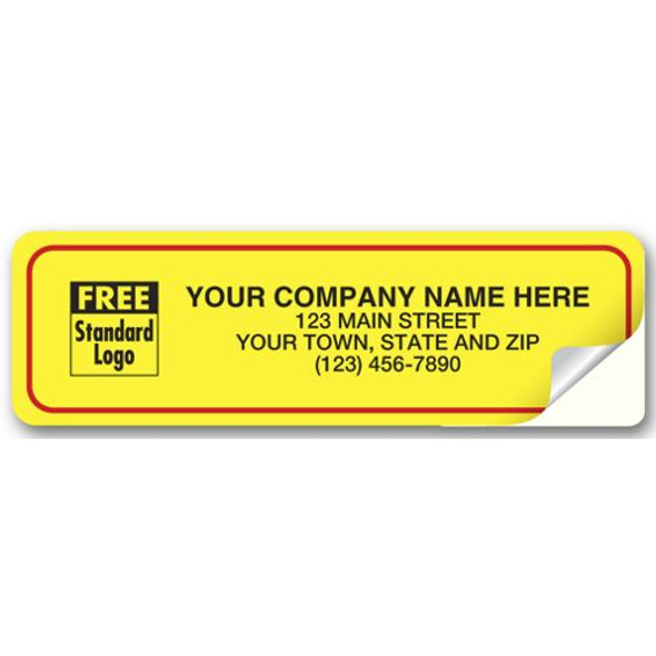 Weather-Resistant Labels, Laminated Vinyl, Yellow