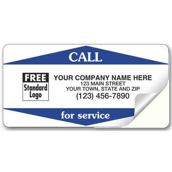 Call For Service Weather-Resistant Labels, Vinyl