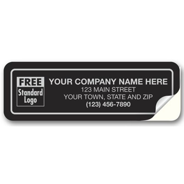 Tuff Shield Weatherproof Labels, Black Poly Film