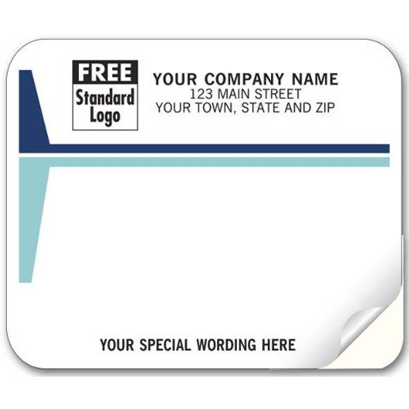 Mailing Labels, Laser/Inkjet, White w/ Blue Stripes