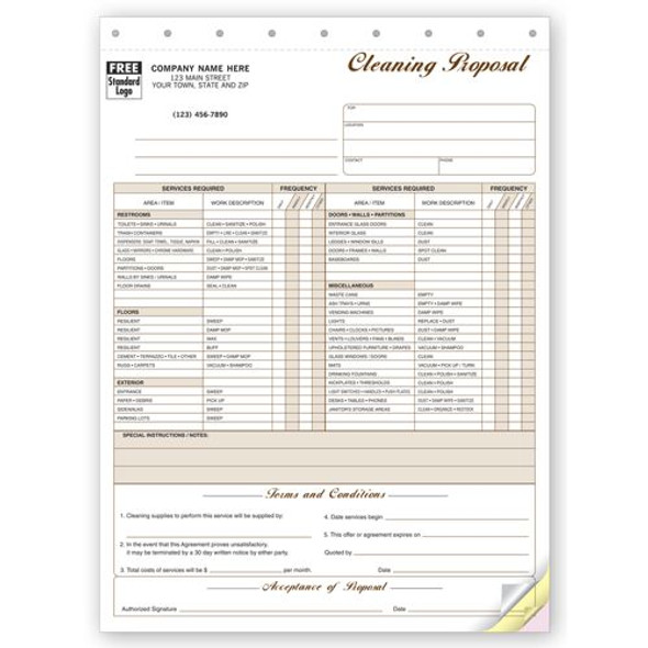 Cleaning Service Proposal with Checklist