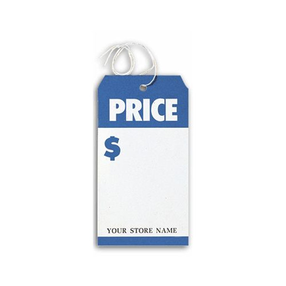 "Price" Tags, Large, Blue/White