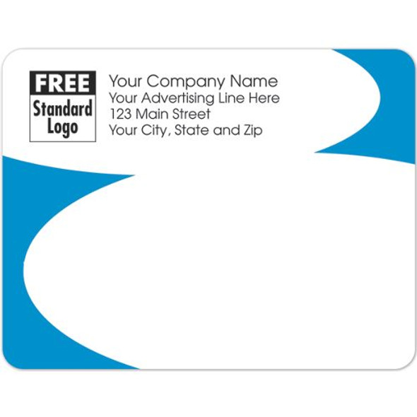 Rectangular Mailing Label w/Blue Corners 5x3 7/8