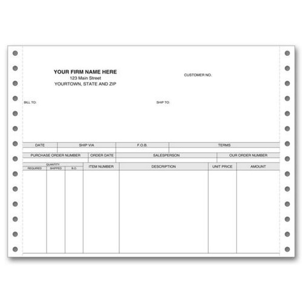 7" Continuous Invoice