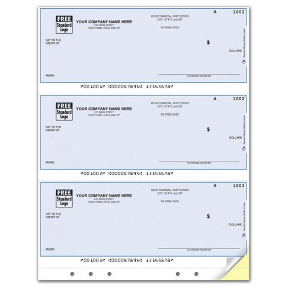 Laser 3-UP Multi-Purpose Check, Unlined, Hole-Punched