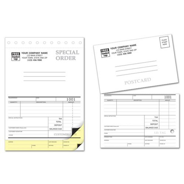 Sales Orders with Postcard and Carbons Sales Orders with Postcard and Carbons