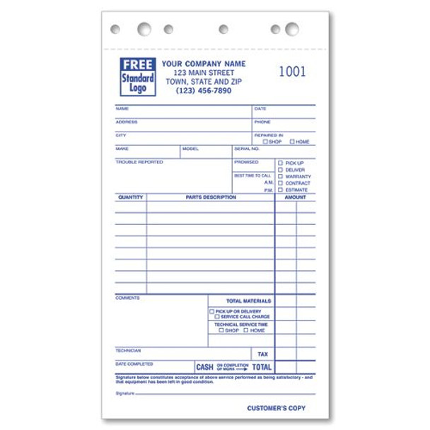 Service Orders - Compact Carbonless Service Orders - Compact Carbonless