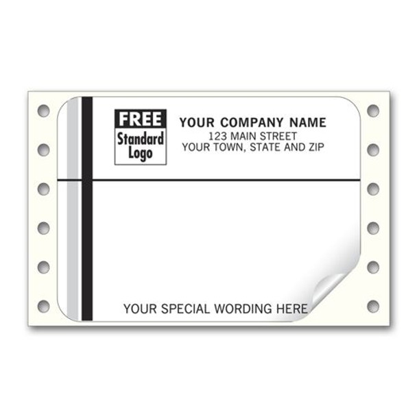 Mailing Labels, Continuous, White with Black/Gray Stripe