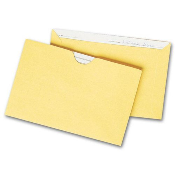 Straight Tab Card File Pocket, 4 1/8" x 6 1/8", Buff
