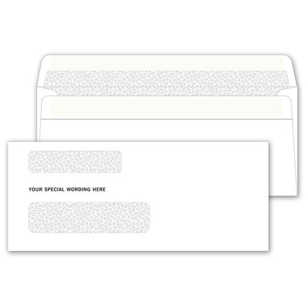 Double Window Confidential Envelope Self-Seal