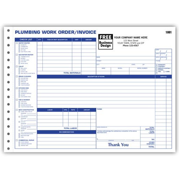 Plumbing Work Orders - Side-Stub