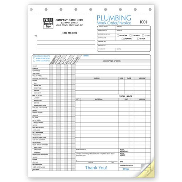Plumbing Invoice - Invoice with Checklist Plumbing Invoice - Invoice with Checklist