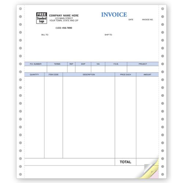 Product Invoices, Continuous, Classic Product Invoices, Continuous, Classic