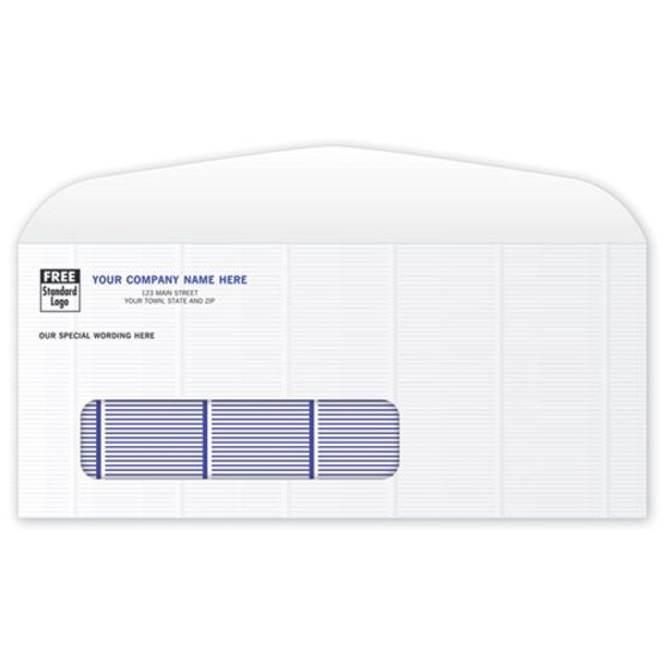 Secure Blue Tint #9 Single Window Envelope