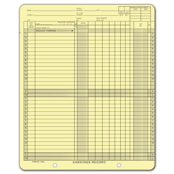 Weekly Earnings Record