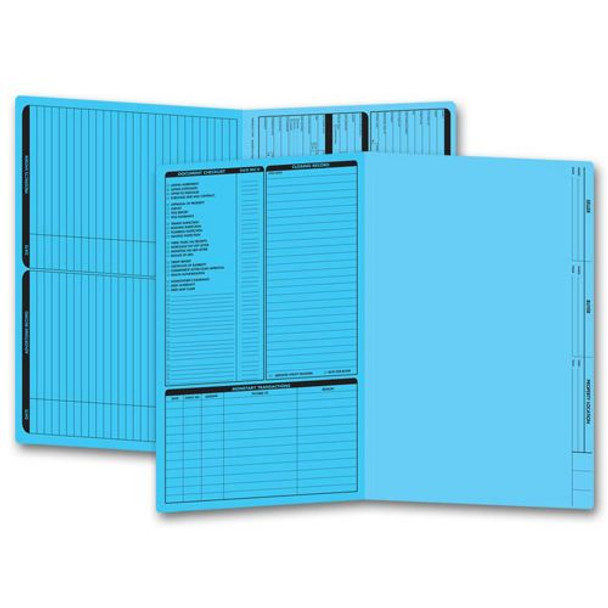 Real Estate Folder, Left Panel List, Legal Size, Blue Real Estate Folder, Left Panel List, Legal Size, Blue
