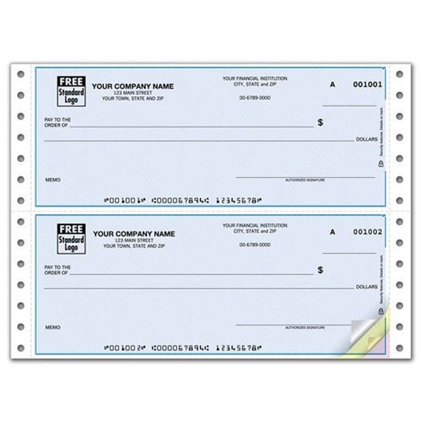 Continuous 3 1/2" Multi-Purpose Check, Lined