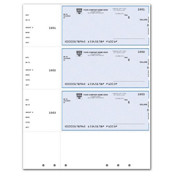 Laser Wallet Check, Unlined, Hole-Punched