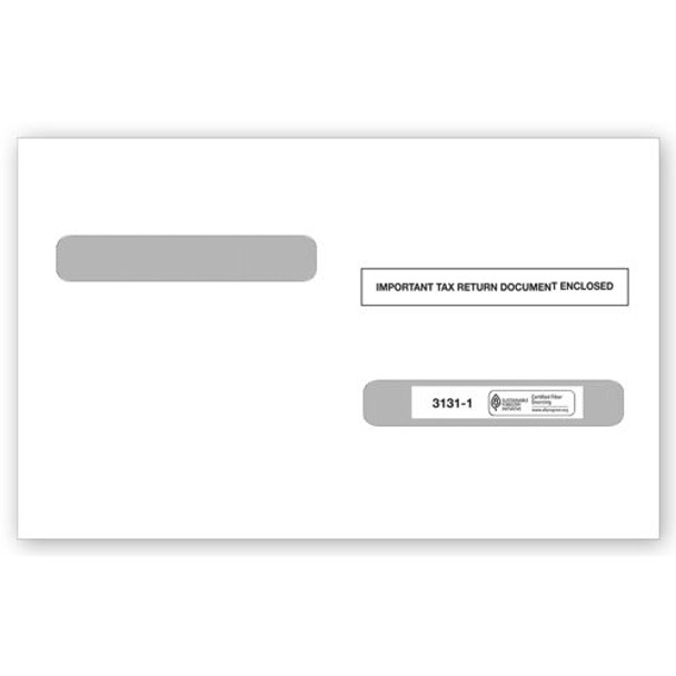 Laser W-2 Double-Window Envelope