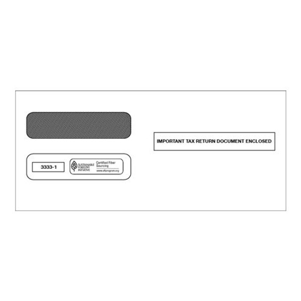 3-Up Horizontal Laser W-2 Double-Window Envelope 3-Up Horizontal Laser W-2 Double-Window Envelope