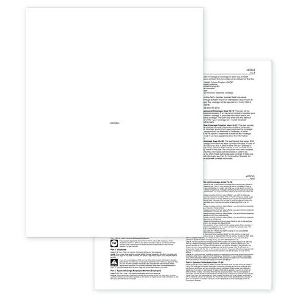 Laser Blank ACA Form 1095 w/Backer