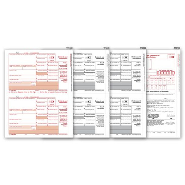 Laser 1099-DIV Income Set, 4-part