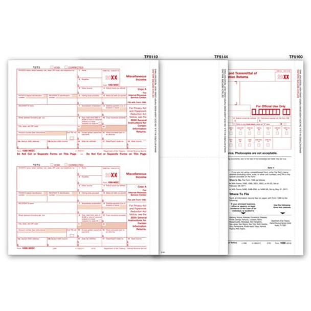 Laser 1099-MISC Income Blank Set, 3-part