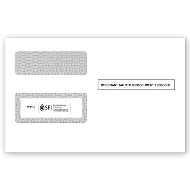 1099 2-Up Double-Window Envelope