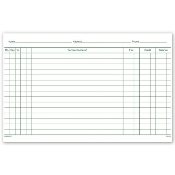 Patient Account Records, 2 Sided, White Ledger