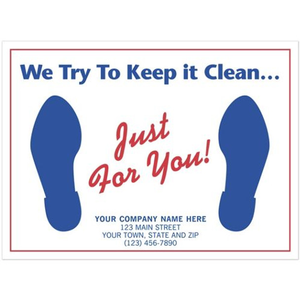 Auto Floor Mat, "We Try To Keep it Clean..."