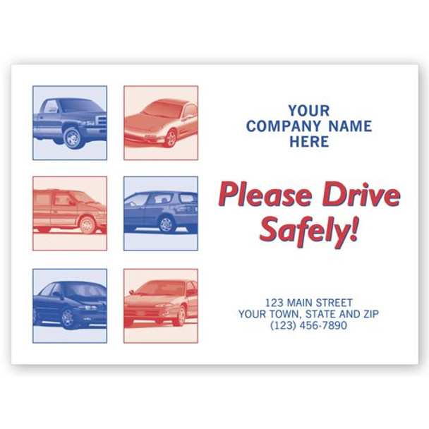 Auto Floor Mat, "Please Drive Safely!"