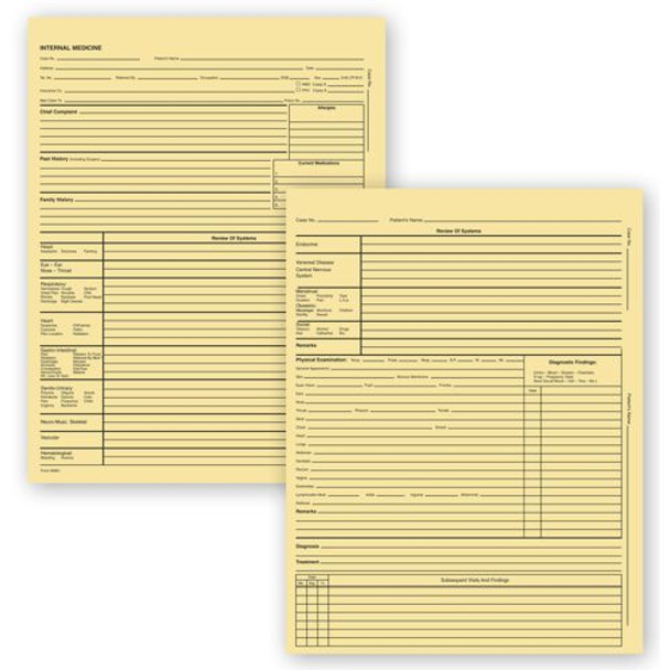 Internal Medicine Exam Records, 2 Page, Letter, Buff Internal Medicine Exam Records, 2 Page, Letter, Buff