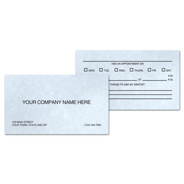 Two Sided Appointment Business Cards, Pastel Vellum Stock