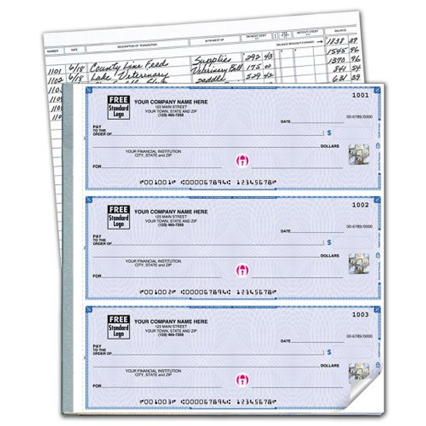 Deluxe High Security 3-On-A-Page Business Size Checks